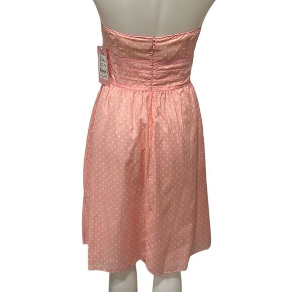 Lilly Pulitzer collection Katrina  pink polka dot silk strapless dress NWT 6 - Picture 2 of 13